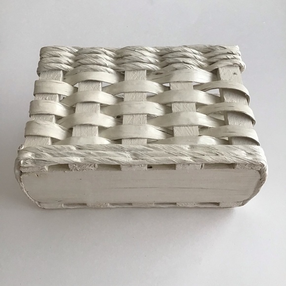 Watermelon Napkin Holder Hand Painted White Basket Farmhouse Cottagecore Vintage - Picture 9 of 13